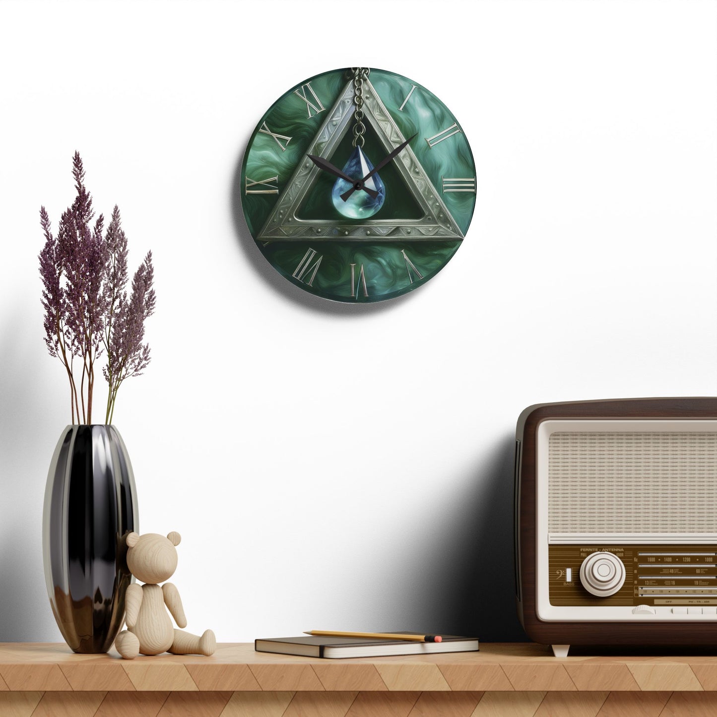 Elegant Acrylic Wall Clock with Teardrop Design - Modern Home Decor