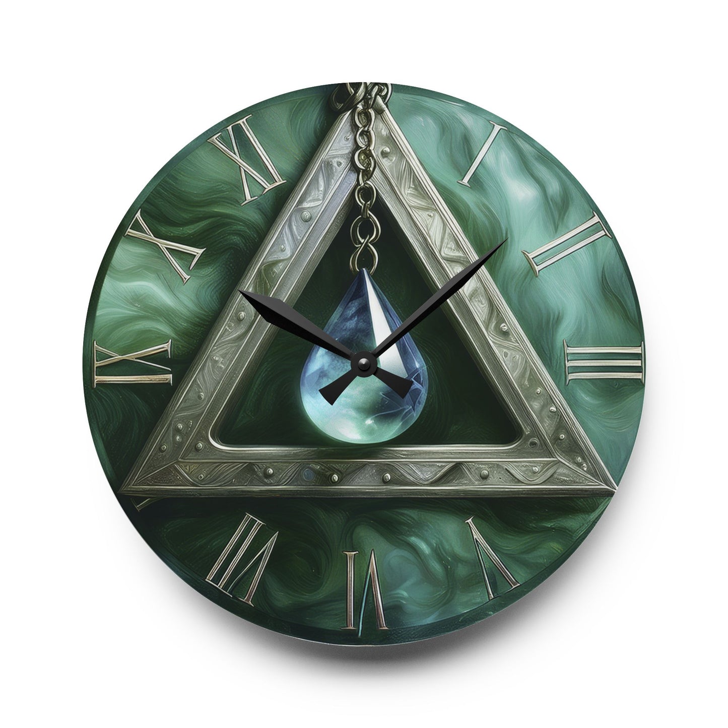Elegant Acrylic Wall Clock with Teardrop Design - Modern Home Decor