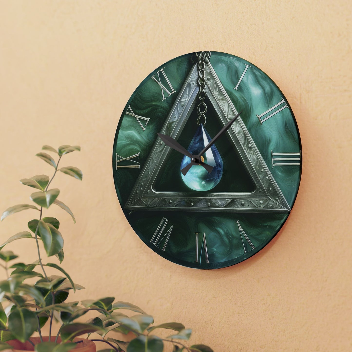 Elegant Acrylic Wall Clock with Teardrop Design - Modern Home Decor